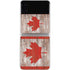 Canadian Flag Dark Wood Galaxy Z Flip4 5G Skin